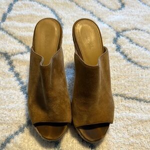 MICHAEL Michael Kors Brown Mules Suede Slip-On